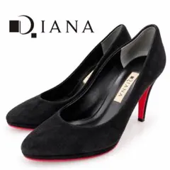 DIANA ダイアナ スエード パンプス ブラック レッドソール