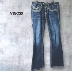 VIGOSS ブーツカットデニム ダークブルー