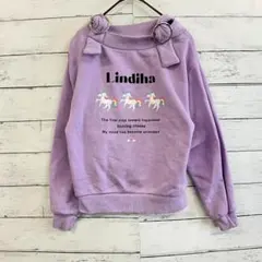 Lindiha ユニコーン 裏起毛 トレーナー 140 ガーリー 韓国系 紫色