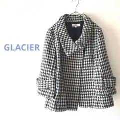 ショートコート ジャケット ボレロ 七分袖 白×黒 千鳥格子