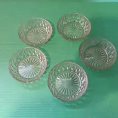 大正 昭和初期 プレスガラス 小皿 骨董品 戦前 五枚セット - メルカリ