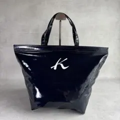 キタムラ　トートバッグ　2WAY 舟型　長方形　ネイビー　紺色　kロゴのサムネイル