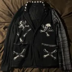 00s archive y2k グランジ　テーラード　ニット　スカル