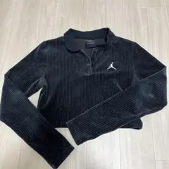 JORDAN レディース コーデュロイ 長袖ポロシャツ Lサイズ