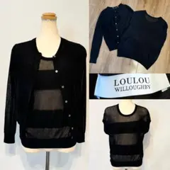 LOULOU WILLOUGHBY ルルウィルビー　シアーアンサンブル　黒レースのサムネイル