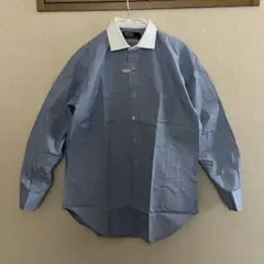 ラルフローレン クレリック シャツ コットン ブルー×ホワイト 極美品