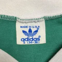 80s USA製 adidas ヴィンテージ リンガーTシャツ トレフォイルロゴ