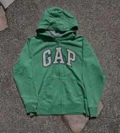 gap kids ジップパーカー　ロゴ　00s 90s フーディ　グリーンのサムネイル