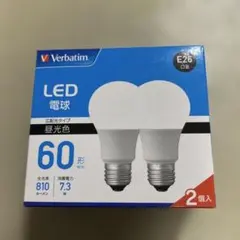 Verbatim LED電球 60形相当 昼光色 2個入
