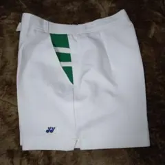 YONEX ホワイトハーフパンツ ストライプ　ビンテージ　レトロ