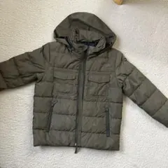 オリーブグリーン フード付き中綿コート