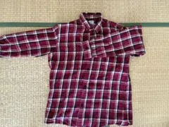 BACK NUMBER 赤系チェック 長袖シャツ XL