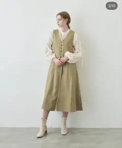 conte コンテ シアーVネック ロングジレ - メルカリ