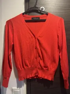 【JILLSTUART】レッド 長袖 カーディガン