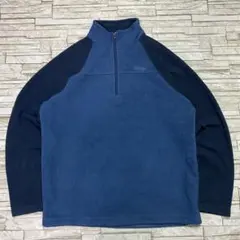 Cabela’s フリーススウェット ハーフジップ ネイビー ワンポイント