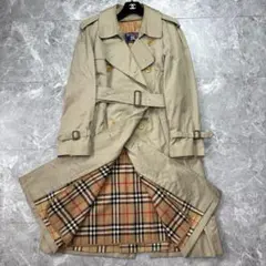 美品　バーバリー　トレンチコート　ベルト　ライナー　ノバチェック カーキ　XL