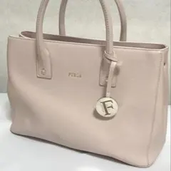 FURLA トートバッグ ピンク A4収納可 ショルダー付き