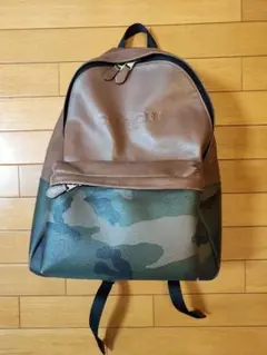 中古品/COACH リュックサック 迷彩柄