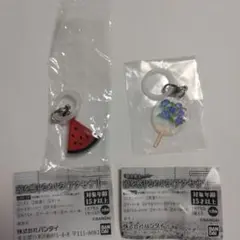 涼を感じる めじるしアクセサリー　 スイカ(赤）水うちわ(あさがお） まとめ売り