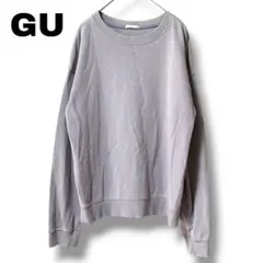 【ジーユー】Mサイズ　スウェットプルオーバー長袖　薄手　パープル