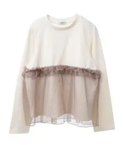 値下げ！earth music&ecol. フリル付き長袖トップス