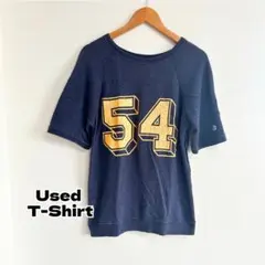 【希少】Champion 五分袖 スウェットTシャツ ナンバリング 54
