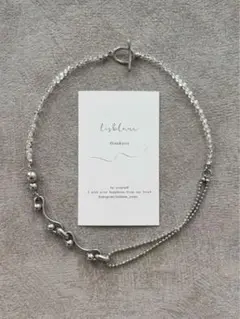 d210 大人気　nuance chain×farfalle ビーズネックレス
