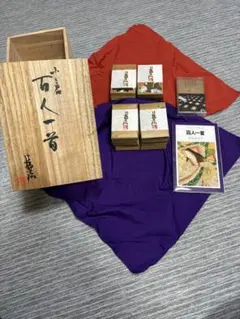 光琳かるた 小倉百人一首 木箱入り 札は未開封(帯付き) - メルカリ