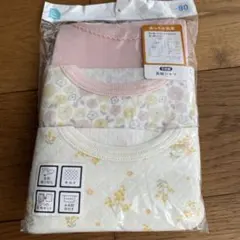 西松屋　長袖アンダーシャツ　あったか肌着　80 3枚組　女の子　ナチュラル