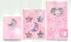 【3点セット】セーラームーン カプセルシール・お仕事付箋・封筒セット