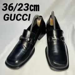 ✨極美品✨GUCCI ビットローファー スクエアトゥ ブラック 23㎝