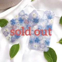 iPhone スマホケース 押し花 紫陽花 ♡ 全機種 ♡  オーダー