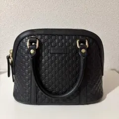グッチ ショルダーバッグ GUCCI マイクロ シマ ブラック 2way