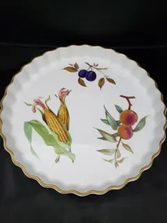 ★WORCESTERロイヤルウースター Eveshamフランディッシュ Evesham Gold, Royal Worcester, Large Flan or Quiche Dish – With A Past