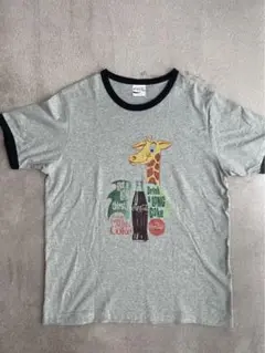【GU】コカ・コーラのコラボTシャツ　グレー　Mサイズ　ヴィンテージ風