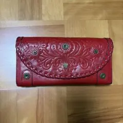 ANNA SUI アナスイ　長財布　花柄　レッド
