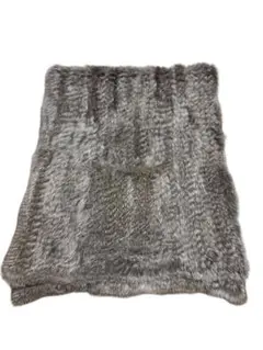 simplicite ラビットファー マフラー ポケット付き 毛皮 リアルファー