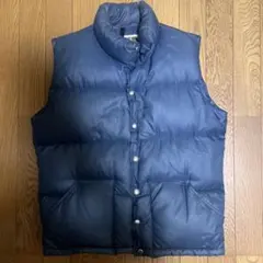 70s〜80s North Face 茶タグ ダウンベストブルー