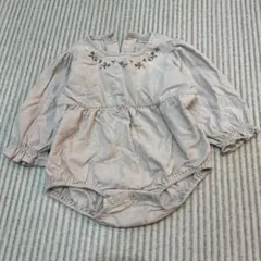 Tête à Tête 花柄刺繍ロンパース 80