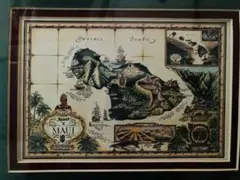 新品Island of Maui 地図アートインテリア