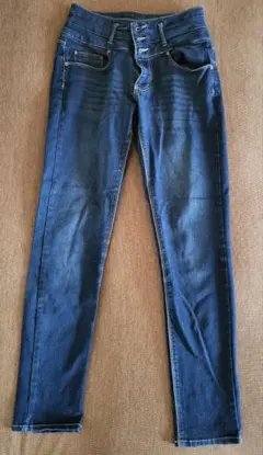 ダークブルー スキニーデニム ハイウエストM