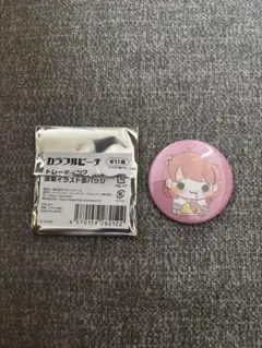 カラフルピーチ　直筆イラスト缶バッチ　のあ