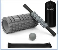 Rondofy ・フォームローラー 7点セット　グレー ヨガマット エクササイズ