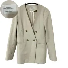 グリーンレーベルリラクシング ノーカラージャケット ダブルクロス ストレッチ S