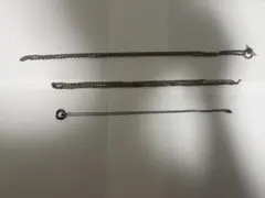 シルバーカラー ネックレス 3本セット 50 55 70cm