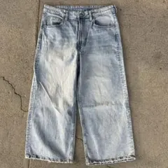 H&M ライトブルー ワイドレッグデニム