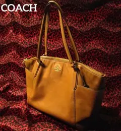 美品＊COACH コーチ C4063 レザー トートバッグ ピンク A4 大容量