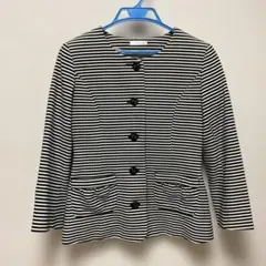 ストライプ 七分袖 ジャケット