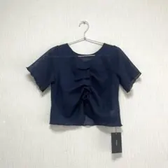 kastane フロントシャーリング半袖 TEE ネイビーのサムネイル