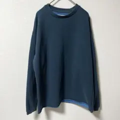 チャオパニック 長袖スウェット 無地 ゆったり レイヤード ユニセックス